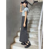 パターンデザインデニムロングスカート | MURUA | 詳細画像7 