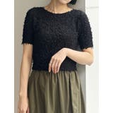 ブラック | テープヤーンハーフスリーブニット | MURUA