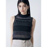 ブラック | クロシェフリンジニット | MURUA