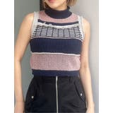 ピンク | クロシェフリンジニット | MURUA