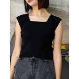 ブラック | 2wayフレンチスリーブニット | MURUA