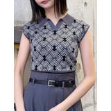 ジオメトリックニットタンク | MURUA | 詳細画像1 