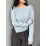 ブルー | フーディレイヤードトップス | MURUA