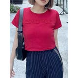 レッド | パッチステッチクロップドT | MURUA