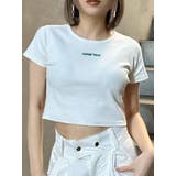 ホワイト | テレコロゴクロップドT | MURUA