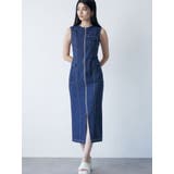 インディゴ | フロントジップナローワンピース | MURUA