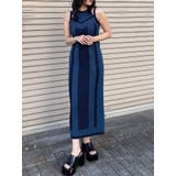 ブルー | レイヤードライクニットキャミワンピース | MURUA