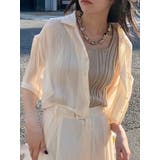 アイボリー | シャイニーシアーショートシャツ【セット販売対象】 | MURUA