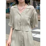 ライトグリーン | シャイニーシアーショートシャツ【セット販売対象】 | MURUA