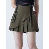 カーキ | カットオフアシメプリーツスカート | MURUA