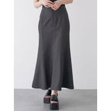 ブラック | デニムライクステッチスカート | MURUA