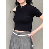 ワンサイドオフショルジップニット | MURUA | 詳細画像14 