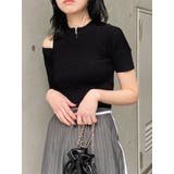 ワンサイドオフショルジップニット | MURUA | 詳細画像3 