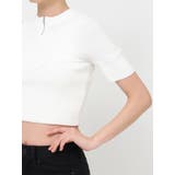 ワンサイドオフショルジップニット | MURUA | 詳細画像33 