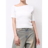 ホワイト | ワンショルハーフニット | MURUA