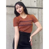バイカラーロゴハーフニット | MURUA | 詳細画像3