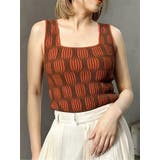 オレンジ | ウェーブパターンニットタンク | MURUA