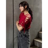 レースアップハーフリブニット | MURUA | 詳細画像3 