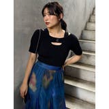 フロントホックレイヤードハーフニット | MURUA | 詳細画像2