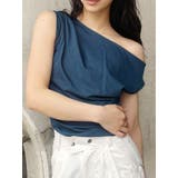 ブルー | ドレープワンショルトップス | MURUA