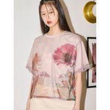 ベージュ | 【MURUA×STAYFLOWER】チュールドッキングフラワーTシャツ | MURUA