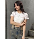 クロップドシアーベロアTシャツ | MURUA | 詳細画像2