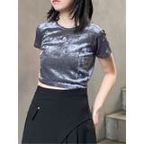クロップドシアーベロアTシャツ | MURUA | 詳細画像23