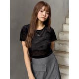 クロップドシアーベロアTシャツ | MURUA | 詳細画像3