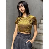 クロップドシアーベロアTシャツ | MURUA | 詳細画像4