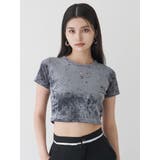 クロップドシアーベロアTシャツ | MURUA | 詳細画像5