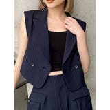 ネイビー | ショートテーラードジレ【セット販売対象】 | MURUA