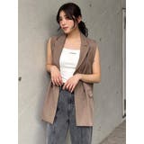 ピークドラペルダブルミドルジレ【セット販売対象】 | MURUA | 詳細画像35