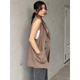 ピークドラペルダブルミドルジレ【セット販売対象】 | MURUA | 詳細画像37