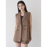 ピークドラペルダブルミドルジレ【セット販売対象】 | MURUA | 詳細画像4