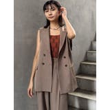 ピークドラペルダブルミドルジレ【セット販売対象】 | MURUA | 詳細画像48
