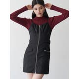 ブラック | フロントZIPミニジャンスカ | MURUA