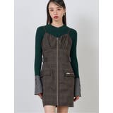 ブラウン | フロントZIPミニジャンスカ | MURUA