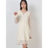 アイボリー | レースアップミニワンピース | MURUA