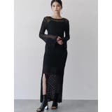 ブラック | クロシェニットワンピース | MURUA