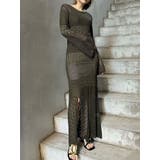 カーキ | クロシェニットワンピース | MURUA