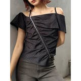 ブラック | オフショルシャーリングシャツ | MURUA