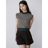 ジオメトリックフレンチスリーブニットタンク | MURUA | 詳細画像12 