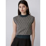 ジオメトリックフレンチスリーブニットタンク | MURUA | 詳細画像4 