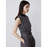 ジオメトリックフレンチスリーブニットタンク | MURUA | 詳細画像8 