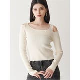 ショルダーカットレイヤードライクリブニット | MURUA | 詳細画像1 