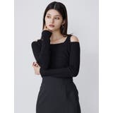 ショルダーカットレイヤードライクリブニット | MURUA | 詳細画像7 