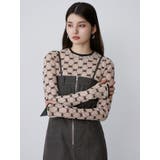 フロッキーモノグラムシアートップス | MURUA | 詳細画像17 