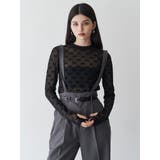 フロッキーモノグラムシアートップス | MURUA | 詳細画像28 