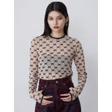 フロッキーモノグラムシアートップス | MURUA | 詳細画像3 