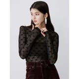 フロッキーモノグラムシアートップス | MURUA | 詳細画像4 